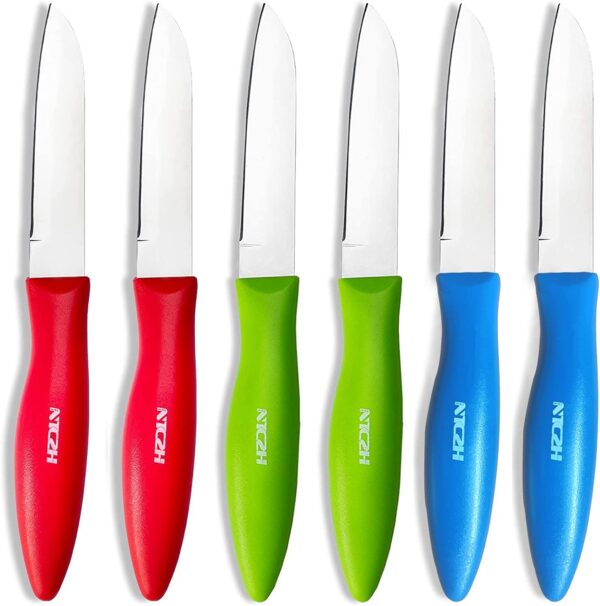 Lowest price in 30 days 43% OFF Classic Paring Knives with Straight Edge, Spear Point Color Paring Knife Set of 6, Fruit and Vegetable Knife, Ultra Sharp Kitchen Knives, German Steel, PP Plastic Handle, red/Green/BlueClassic Paring Knives with Straight Edge, Spear Point Color Paring Knife Set of 6, Fruit and Vegetable Knife, Ultra Sharp Kitchen Knives, German Steel, PP Plastic Handle, red/Green/Blue