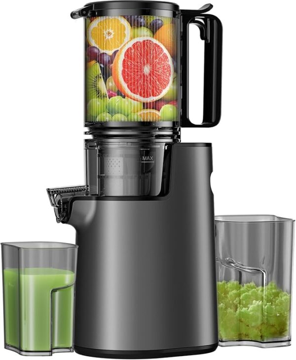 Limited time deal 50% OFF Cold Press Juicer, Masticating Juicer with 5.4" Wide Feed Chute, 350w Slow Juicer Machines Fit Whole Vegetables and Fruits