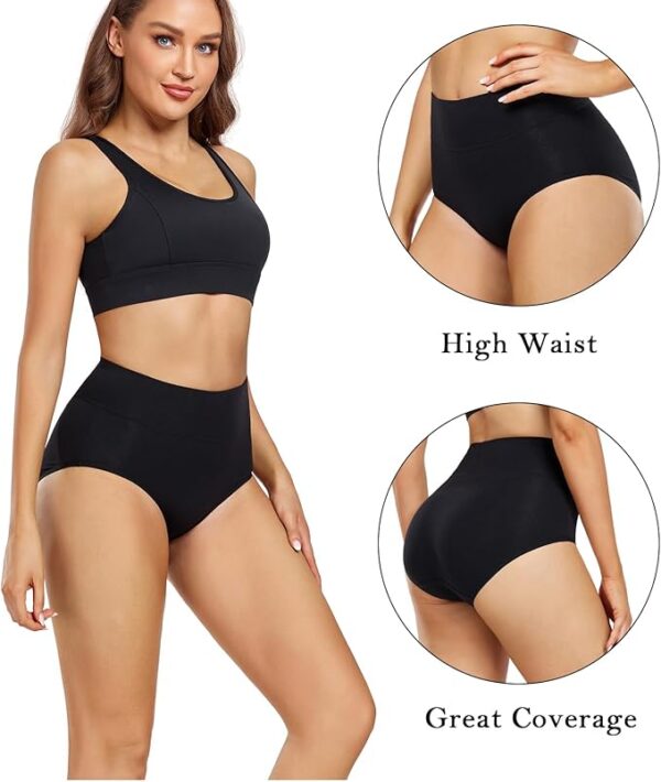 -37% off dealwirarpa Women's Underwear High Waisted Ladies Cotton Panties Soft Full Coverage Briefs 5 Pack - Image 2