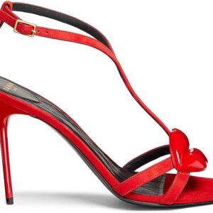 Balmain Lips 95MM Suede Sandals