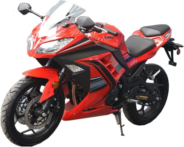 X-PRO 250cc 6 Speed EFI Fuel Injection Dirt Bike Motorcycle Bike Street Bike Motorcycle Assembled in Crate (Red)