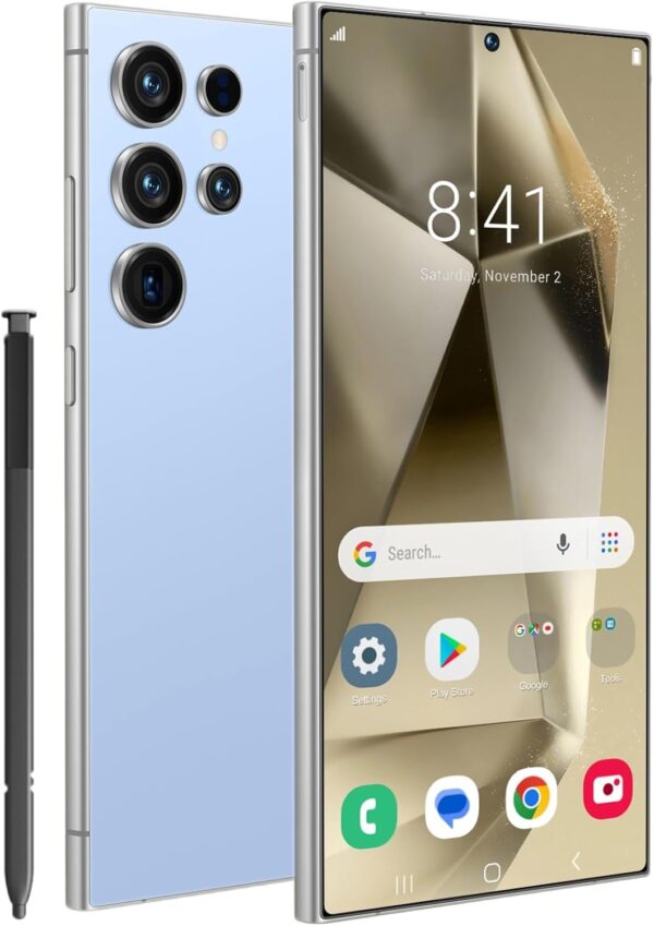 I25 Ultra Unlocked Phone,Android 14 12+512GB Smartphone,Built in Pen The Phone,Cell Phone Battery 7000mAh 6.99" HD Screen,Dual SIM/5G/Face ID/Fingerprint Lock/GPS (Blue, 12+512G)