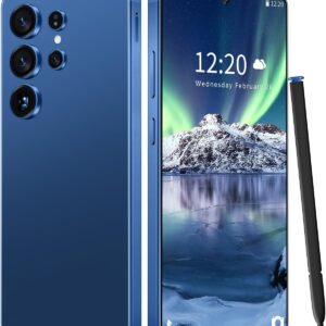 I25 Ultra Unlocked Phone 12+512GB,Built in Pen The Phone,Battery 7000mAh 6.99" HD Screen,Android 14 Smartphone,Face ID/5G/Fingerprint Lock/Dual SIM/GPS (Deep Blue, 12+512)