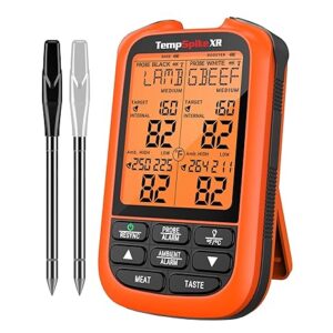 ThermoPro TempSpike 1000FT Wireless Meat Thermometer Digital with 2 Upgraded Ultra-Thin Probe, Kitchen Food Thermometer for Cooking/Oven Safe/Smoker/Rotisserie/Sous Vide/Stove/BBQ Grill