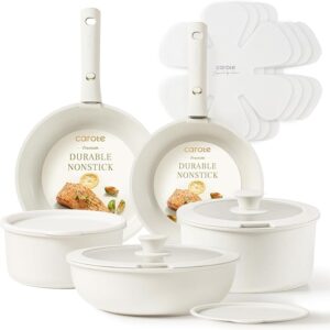 CAROTE Pots and Pans Set Non Stick, 15pcs Cookware Sets, Dishwasher/Oven/Fridge Safe, Kitchen Set, Space Saving Pots Set, Nonstick Set with Versatile