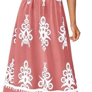 PRETTYGARDEN Summer Dress for Women 2025 Floral Sundress Spaghetti Strap Flowy Beach Vacation Boho Maxi Dresses