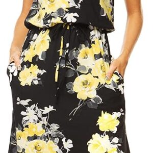 Womens Summer Hide Belly Knee Length Travel Dress Pocket 2025 Spring Short Sleeve Midi Work Casual Teacher Outfits