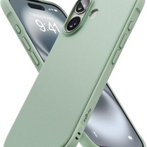 Ringke Onyx [Feels Good in The Hand] Compatible with iPhone 16 Plus Case, Anti-Fingerprint Technology Prevents Oily Smudges Non-Slip Enhanced Grip Precise Cutouts for Camera - Mint