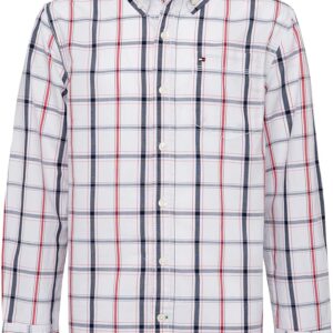 Tommy Hilfiger Boys' Long Sleeve Woven Button-Down Shirt, Lightweight & Breathable
