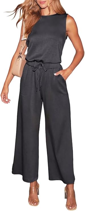 LEEDYA Womens Jumpsuits Dressy Summer Sleeveless