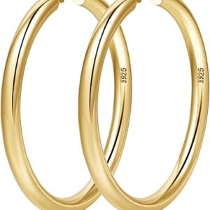 4mm Thick Gold Chunky Earrings Steling