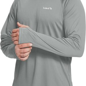 baleaf Men's Sun Protection Hoodie Shirt UPF 50+ Long Sleeve UV SPF T-Shirts Rash Guard Fishing Swimming Lightweight