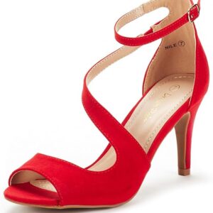 DREAM PAIRS Women's NILE Fashion Stilettos Open Toe Pump Heel Sandals