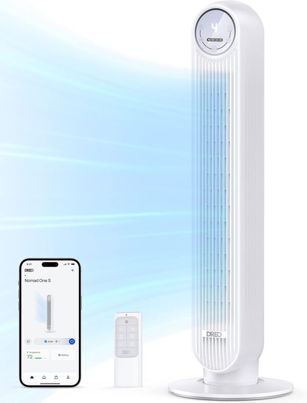 Dreo Tower Fan for Bedroom, 25ft/s
