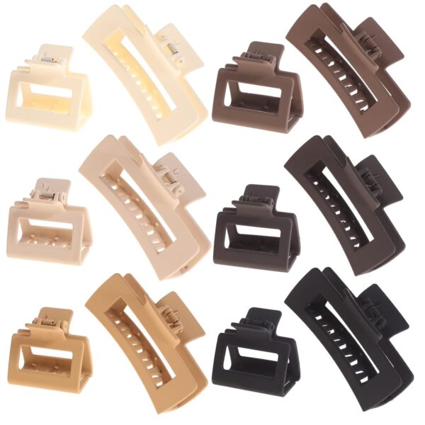 Neutral Rectangle Hair Claw Clips