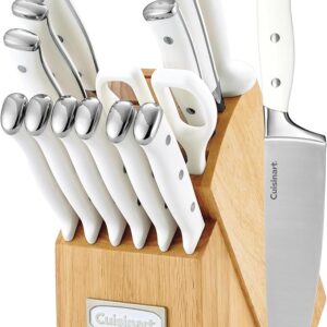 Cuisinart 15-Piece Knife Set with Block, High Carbon Stainless Steel,