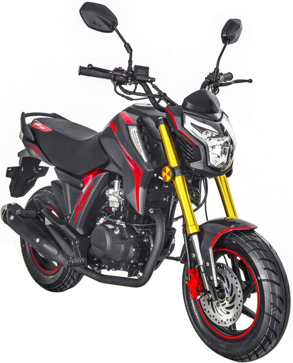 X-PRO 150cc Gas Motorcycle Adult Motorcycle Moped Scooter KP Mini 150 Street Motorcycle Bike Assembled Made by Lifan（Black/Red）