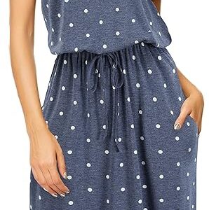 Womens Summer Hide Belly Knee Length Travel Dress Pocket 2025 Spring Short Sleeve Midi Work Casual Teacher Outfits