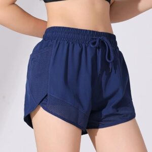 Women's Dual-Layer Quick-Dry Mesh Running Shorts