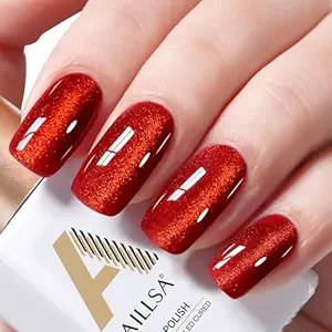 AILLSA Red Cat Eye Gel Polish