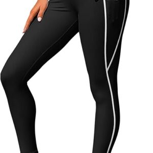 Women Swim Pants with Pockets V Cross
