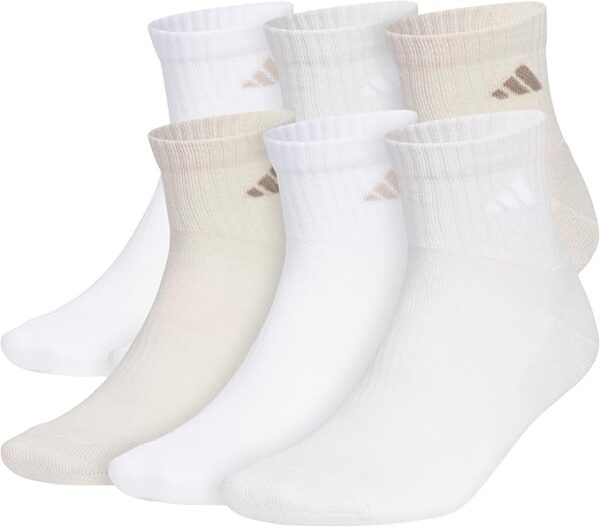 adidas Men's Socks, Athletic Cushioned Quarter 6-Pack