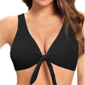 Women's Waffle Tie Knot Front Bikini