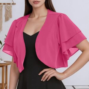 Women's Chiffon Shrug Open Front Cardigan