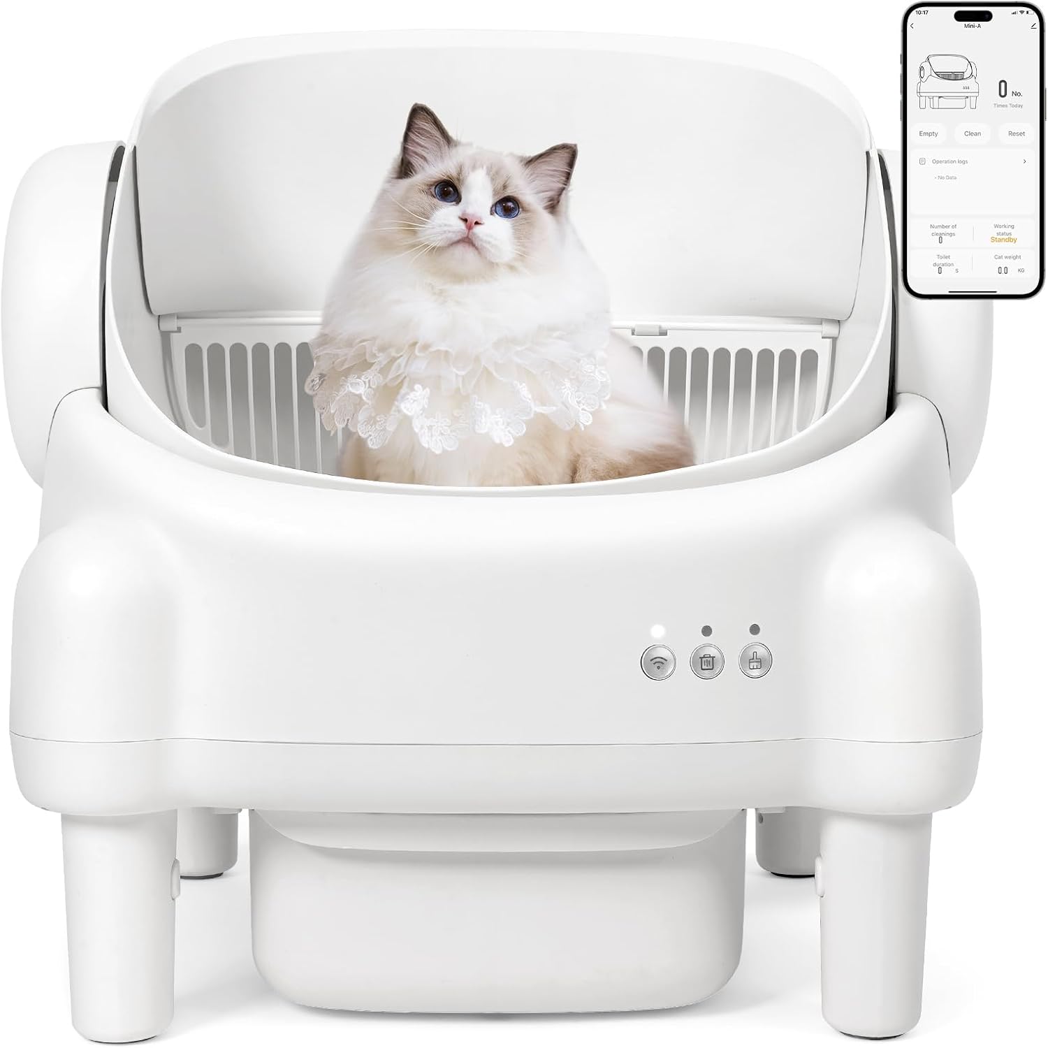 Self Cleaning Litter Box,Open