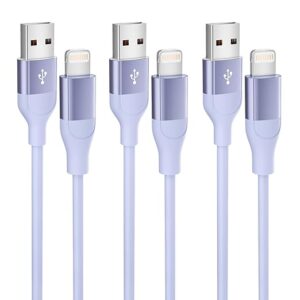 3Pack -Purple USB A to USB L Charger