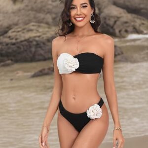Women's 3D Floral Bathing Suit Swimsuit Bikinis