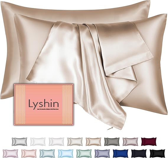 Mulberry Silk Pillow Cases 2 Pack Standard Size