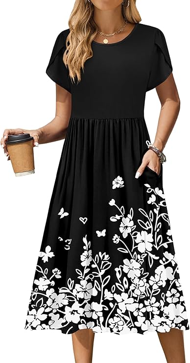 Zeagoo Midi Dress Tshirt Dress