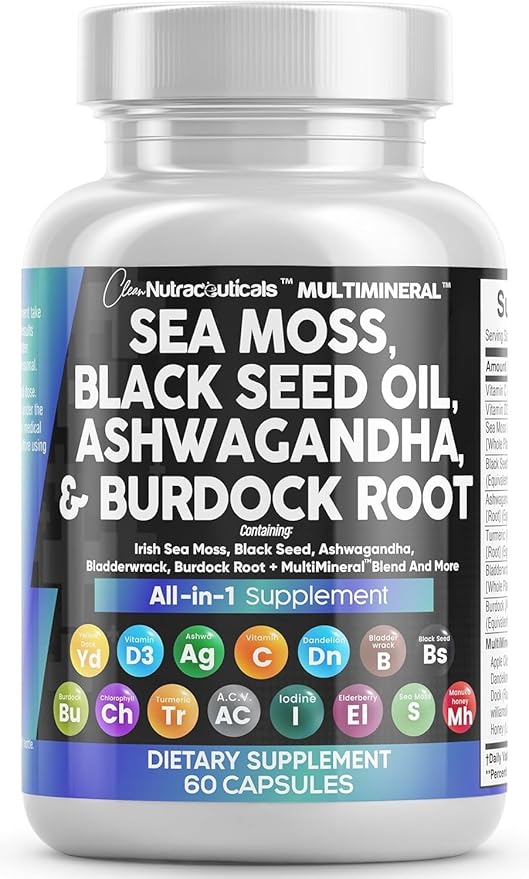 Clean Nutraceuticals Sea Moss Black Seed Oil